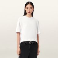 Picture of ALLSAINTS WOMEN'S FUSE OVERSIZED ETTA T-SHIRT IN OPTIC WHITE 2
