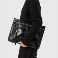 Picture of ALLSAINTS WOMEN'S JEAN REY LEATHER POUCH IN BLACK 5