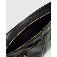 Picture of ALLSAINTS WOMEN'S JEAN REY LEATHER POUCH IN BLACK 4
