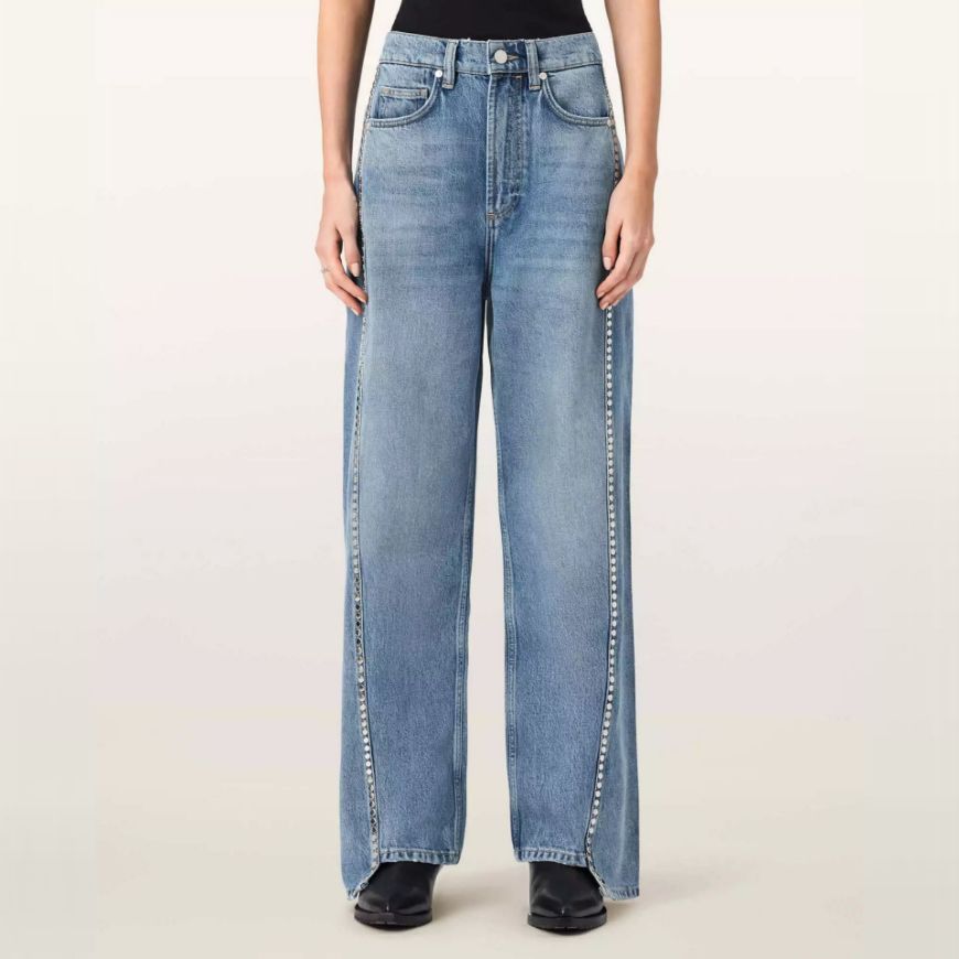 Снимка на ALLSAINTS ДАМСКИ ДЕНИМ FRANKIE STUD JEANS В СИНЬО