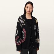 Picture of ALLSAINTS WOMEN'S HESTER CARDIGAN IN BLACK 1