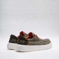 Picture of REPLAY MEN'S ALCYON 2 TEX MOCCASINS IN MIL GREEN 3