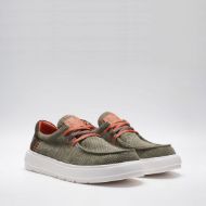 Picture of REPLAY MEN'S ALCYON 2 TEX MOCCASINS IN MIL GREEN 2