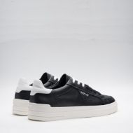 Picture of REPLAY MEN'S EVAN EDIT LEATHER SNEAKERS IN BLACK OFF WHITE 3