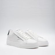 Picture of REPLAY MEN'S EVAN CLASS LEATHER SNEAKERS IN WHITE BLACK 2