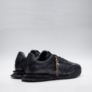 Picture of REPLAY MEN'S FIELD LIMITED LEATHER SNEAKERS IN BLACK 3