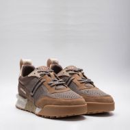 Picture of REPLAY MEN'S FIELD JUPITER ENGINEREED LEATHER SNEAKERS IN TAUPE 2