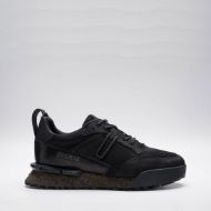 Picture of REPLAY MEN'S FIELD JUPITER ENGINEREED LEATHER SNEAKERS IN BLACK 1