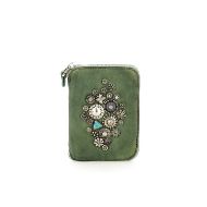 Снимка на CAMPOMAGGI ДАМСКО КОЖЕНО ПОРТМОНЕ С ЦИП TOSCA С КАПСИ И КАМЪНИ В ЗЕЛЕНО 1