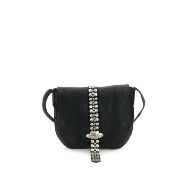 Снимка на CAMPOMAGGI ДАМСКА КОЖЕНА КРОСБОДИ ЧАНТА LINDA С КАПСИ В ЧЕРНО 1