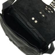 Снимка на CAMPOMAGGI ДАМСКА КОЖЕНА КРОСБОДИ ЧАНТА LINDA С КАПСИ В ЧЕРНО 4