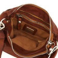 Снимка на CAMPOMAGGI ДАМСКА КОЖЕНА КРОСБОДИ ЧАНТА TILDE С КАПСИ В КАФЯВО 5