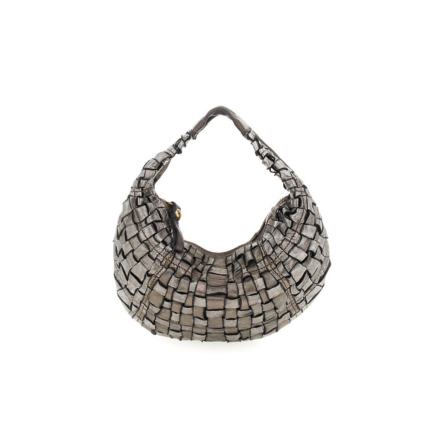 Снимка на CAMPOMAGGI ДАМСКА ЛАМИНИРАНА КОЖЕНА ЧАНТА ЗА РАМО MARISA В СИВО