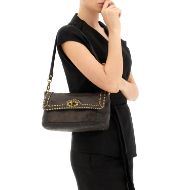 Снимка на CAMPOMAGGI ДАМСКА КОЖЕНА КРОСБОДИ ЧАНТА ERICA С КАПСИ В СИВО 7