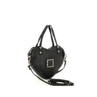 Снимка на CAMPOMAGGI ДАМСКА КОЖЕНА ШОПЪР ЧАНТА VALENTINA С КАПСИ В ЧЕРНО 3