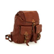 Снимка на CAMPOMAGGI ДАМСКА КОЖЕНА РАНИЦА BERENICE С КАПСИ В КАФЯВО 2