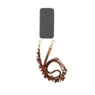 Снимка на CAMPOMAGGI ДАМСКА КОЖЕНА КАИШКА ЗА ТЕЛЕФОН С КАПСИ В КАФЯВО 1