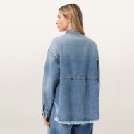 Picture of ALLSAINTS WOMEN'S HETTIE STUD SHACKET IN VINTAGE INDIGO 2