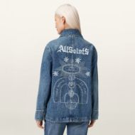 Снимка на ALLSAINTS ДАМСКО ЯКЕ BEX OVERSIZED DENIM JACKET MID INDIGO 2