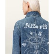 Снимка на ALLSAINTS ДАМСКО ЯКЕ BEX OVERSIZED DENIM JACKET MID INDIGO 3