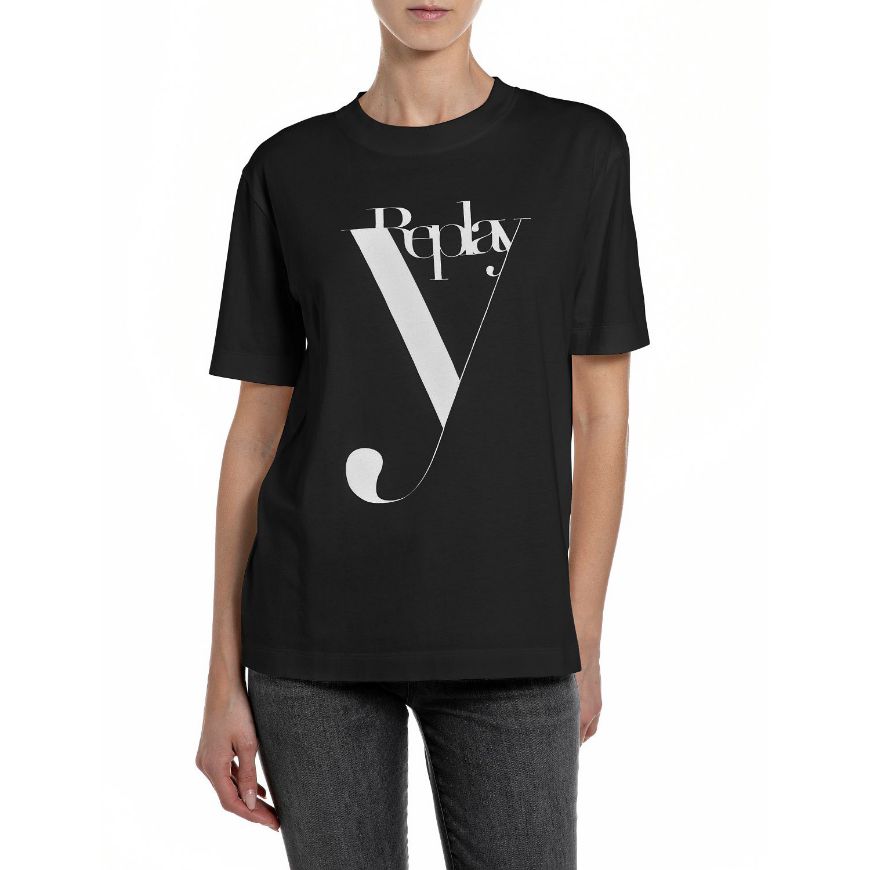 Снимка на REPLAY ДАМСКИ ТОП COTTON JERSEY TSHIRT В ЧЕРНО