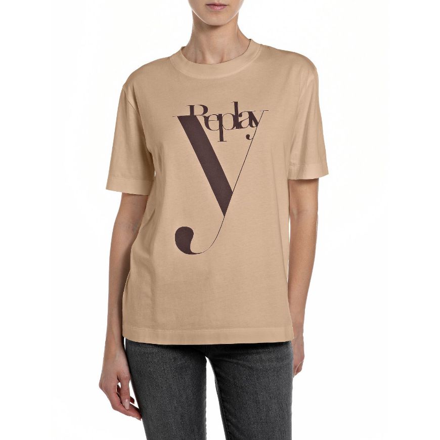 Снимка на REPLAY ДАМСКИ ТОП COTTON JERSEY TSHIRT В ПЯСЪЧНО