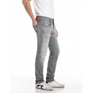 Снимка на REPLAY МЪЖКИ ДЕНИМ ANBASS SLIM FIT 12 OZ WHITE WEFT BLACK POWER STR. В СИВ 2