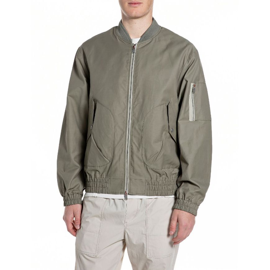 Снимка на REPLAY MEN'S REPLAY GOODS BOMBER JACKET В СВЕТЛОЗЕЛЕНО