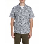 Снимка на REPLAY МЪЖКА РИЗА POPLIN SHIRT WITH ALL-OVER FLOWER PRINTS В БЯЛО/СИНЬО 1