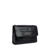 Picture of REPLAY WOMEN'S WRINKLED MEMORY PU SHOULDER BAG BLACK 3