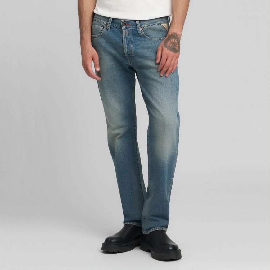 Picture of REPLAY MEN'S DERYCK REGULAR-FIT JEANS MEDIUM BLUE
