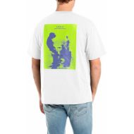 Picture of REPLAY MEN'S ROCK AND RAVE MOOD JERSEY T-SHIRT NATURAL WHITE 2