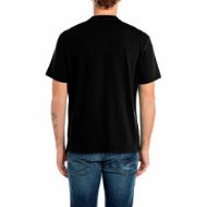 Picture of REPLAY MEN'S JERSEY T-SHIRT WITH GRAPHIC AND LETTERING BLACK 2
