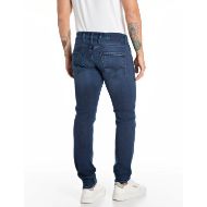 Picture of REPLAY MEN'S ANBASS SLIM FIT JEANS DARK BLUE 10 OZ SUPER SOFT INDIGO STRETCH 2