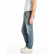 Picture of REPLAY MEN'S GROVER STRAIGHT-FIT JEANS MEDIUM BLUE RED CAST DENIM 4