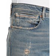 Picture of REPLAY MEN'S GROVER STRAIGHT-FIT JEANS MEDIUM BLUE RED CAST DENIM 7