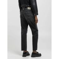 Picture of REPLAY WOMEN'S W9ZERO1 STRAIGHT-FIT JEANS BLACK DELAVÈ 12 OZ RECYCLED BLACK COTTON DENIM 3