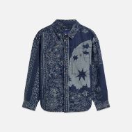 Picture of SCOTCH&SODA MEN'S DENIM JACQUARD OVERSHIRT IN NAVY 1
