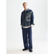 Picture of SCOTCH&SODA MEN'S DENIM JACQUARD OVERSHIRT IN NAVY 7