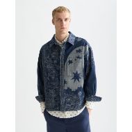 Picture of SCOTCH&SODA MEN'S DENIM JACQUARD OVERSHIRT IN NAVY 4