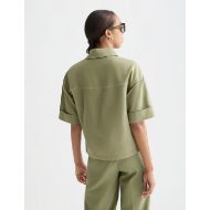 Picture of SCOTCH&SODA WOMEN'S UTILITY SHORT SLEEVE SHIRT IN GREEN 5