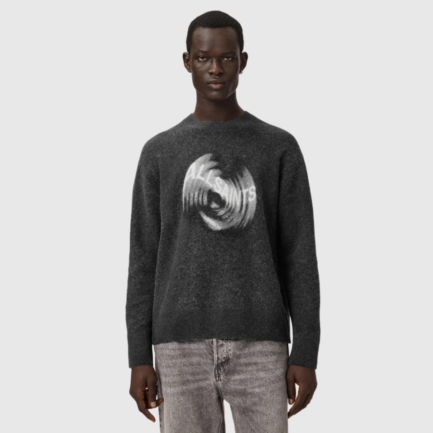Снимка на ALLSAINTS МЪЖКИ ПУЛОВЕР SPINNIN CREW NECK JUMPER В ЧЕРНО