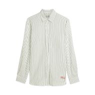 Picture of SCOTCH&SODA MEN'S LINEN STRIPED REGULAR FIT SHIRT IN WHITE 1