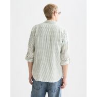 Picture of SCOTCH&SODA MEN'S LINEN STRIPED REGULAR FIT SHIRT IN WHITE 5