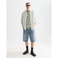 Picture of SCOTCH&SODA MEN'S LINEN STRIPED REGULAR FIT SHIRT IN WHITE 7