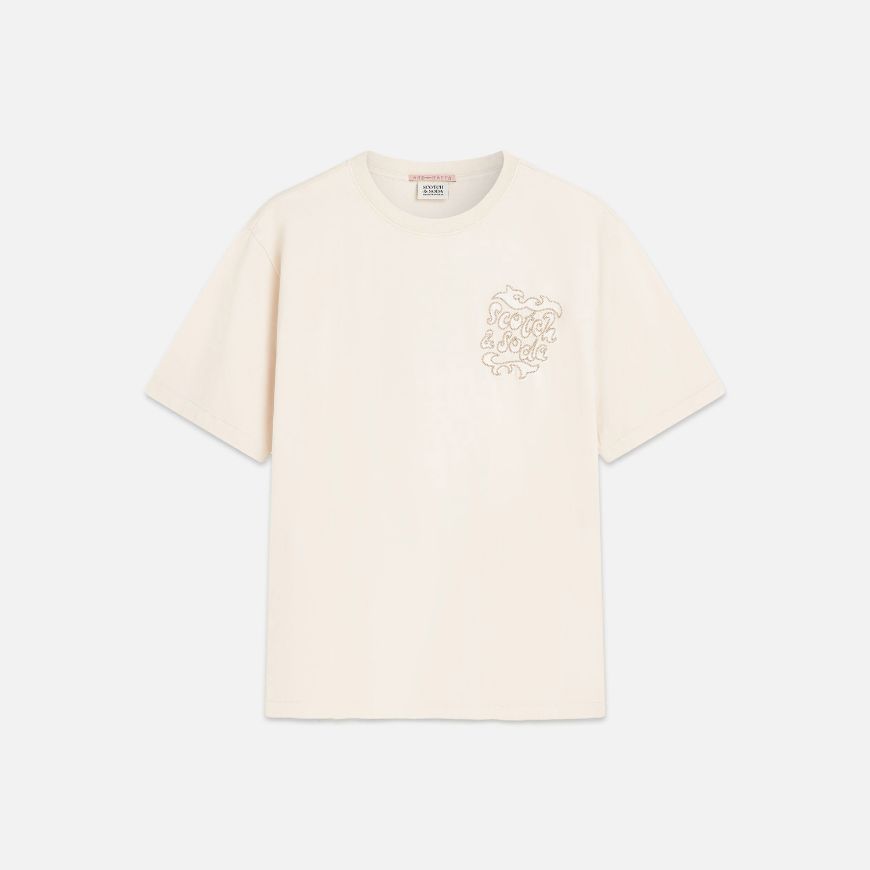 Снимка на SCOTCH&SODA ДАМСКА БЛУЗА WASHED ARTWORK LOOSE-FIT В БЕЖОВО