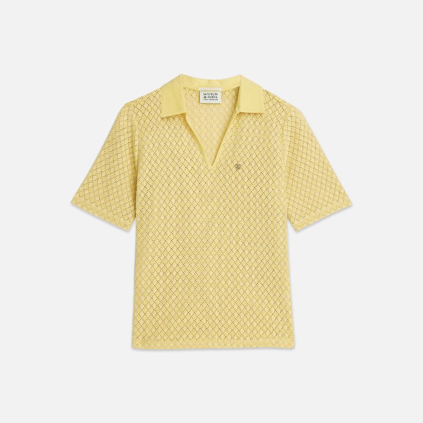 Снимка на SCOTCH&SODA ДАМСКИ ПУЛОВЕР CROCHET POLO В ЖЪЛТО