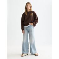 Picture of SCOTCH&SODA WOMEN'S FRONT BACK ARTWORK OVERSIZED-FIT SWEATSHIRT IN BROWN 7