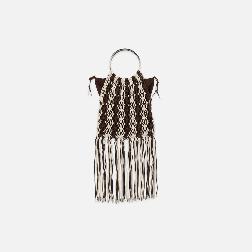 Picture of SCOTCH&SODA WOMEN'S MACRAMÉ BAG IN BROWN