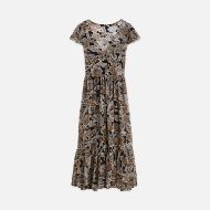 Picture of SCOTCH&SODA WOMEN'S PRINTED CHIFFON MIDI DAY DRESS IN BLUE 2